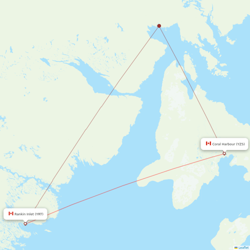 Calm Air International flights between Coral Harbour and Rankin Inlet
