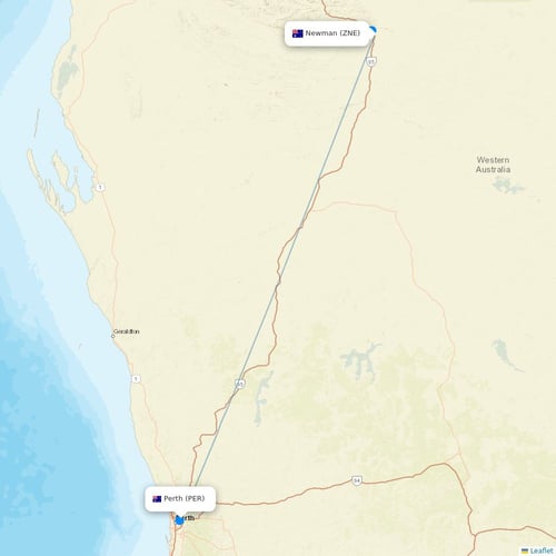 Qantas flights between Newman and Perth