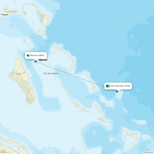 Bahamasair flights between San Salvador and Nassau