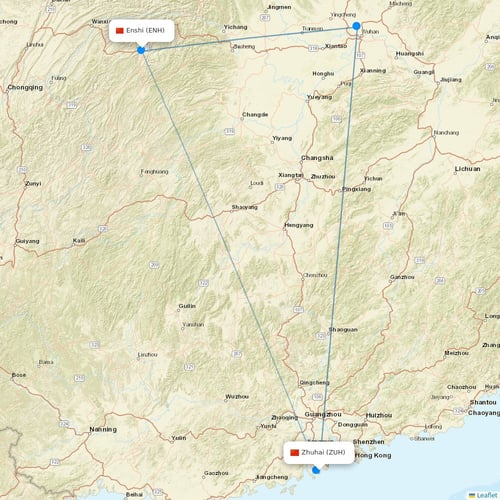 Air Guilin flights between Zhuhai and Enshi