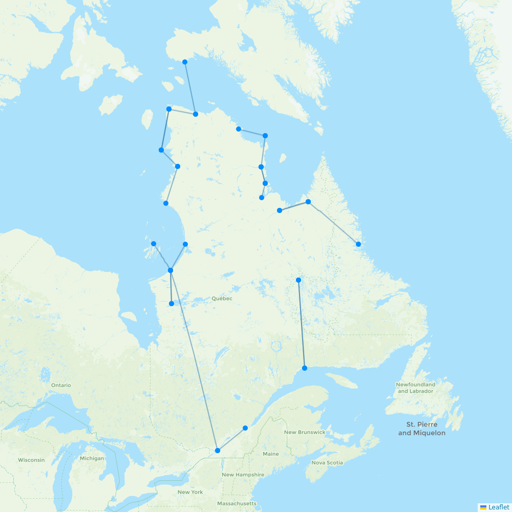 Air Inuit destination map
