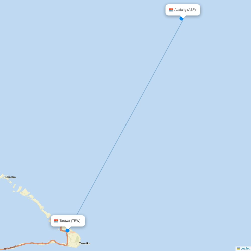 Abaiang (ABF) flight routes & destinations - Flight Routes