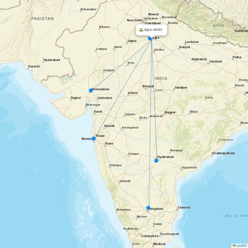 Map of Agra