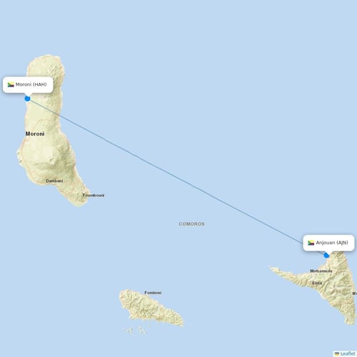 Map of Anjouan