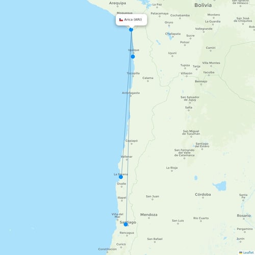 Map of Arica