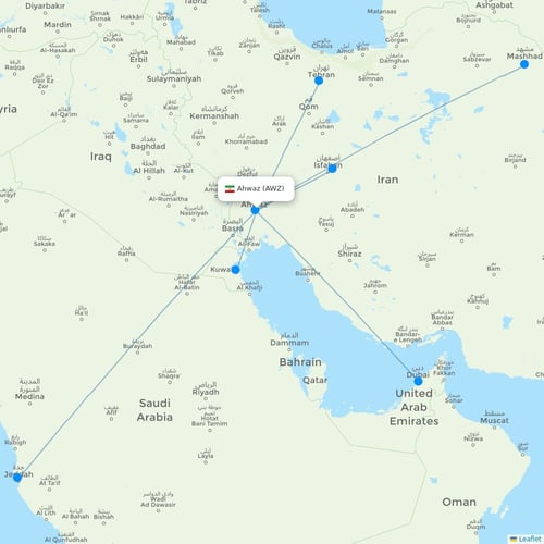 Map of Ahwaz