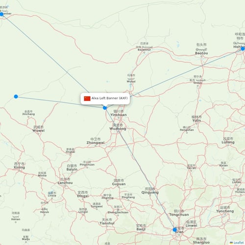 Map of Alxa Left Banner