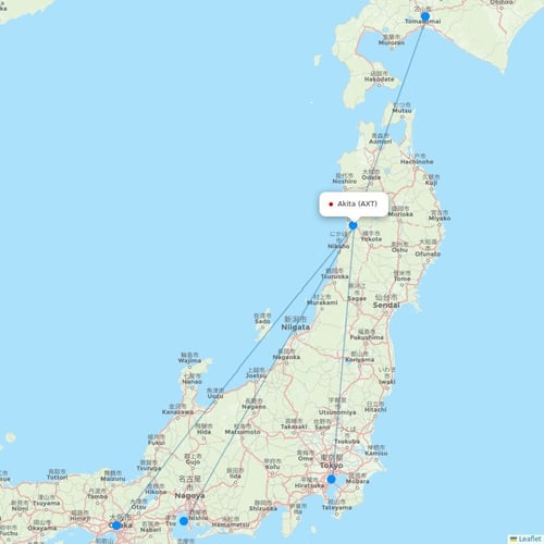 Map of Akita