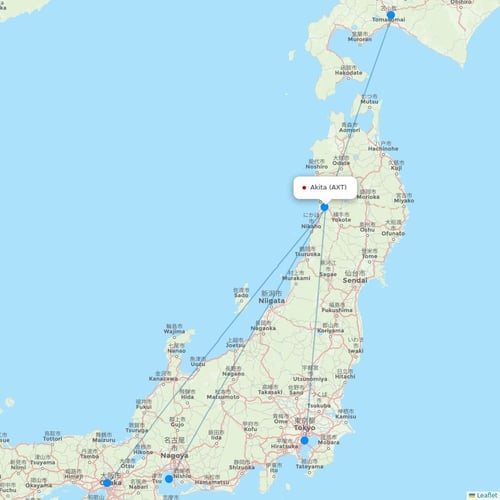 Map of Akita