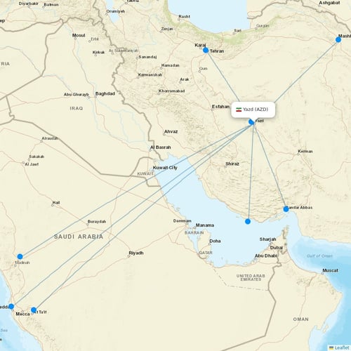 Map of Yazd