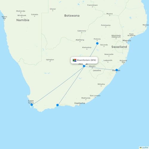 Map of Bloemfontein