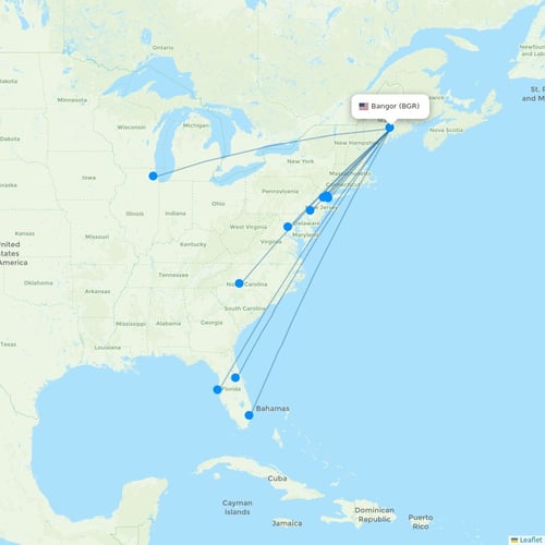 Map of Bangor
