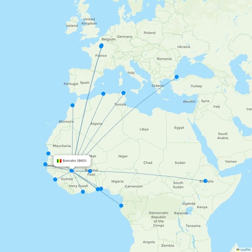 Map of Bamako