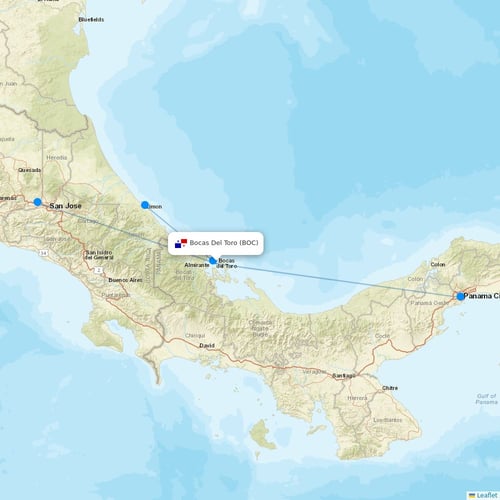 Map of Bocas Del Toro