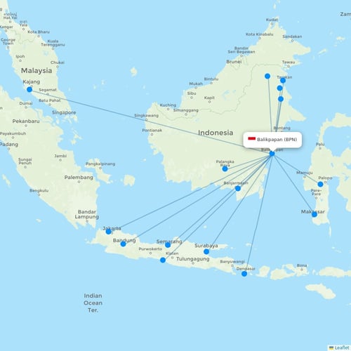 Map of Balikpapan