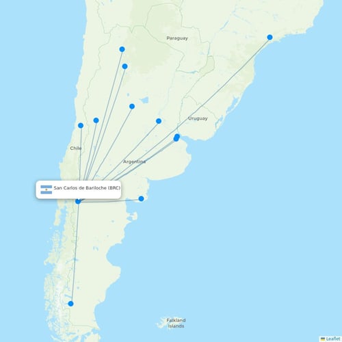 Map of San Carlos de Bariloche