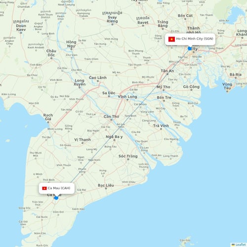 Map of Ca Mau