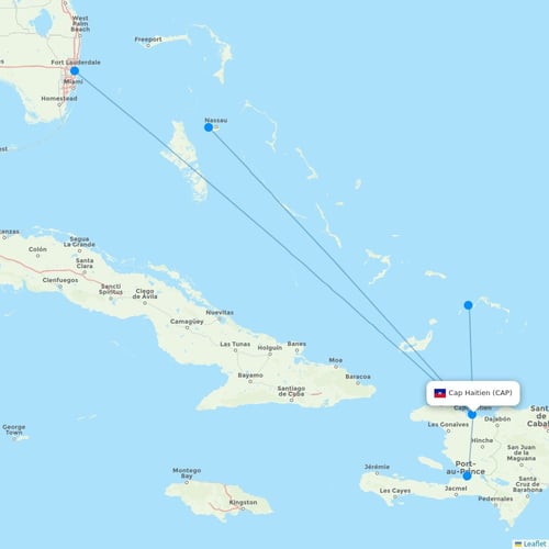 Map of Cap Haitien