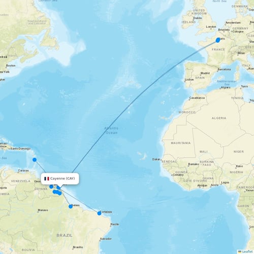 Map of Cayenne