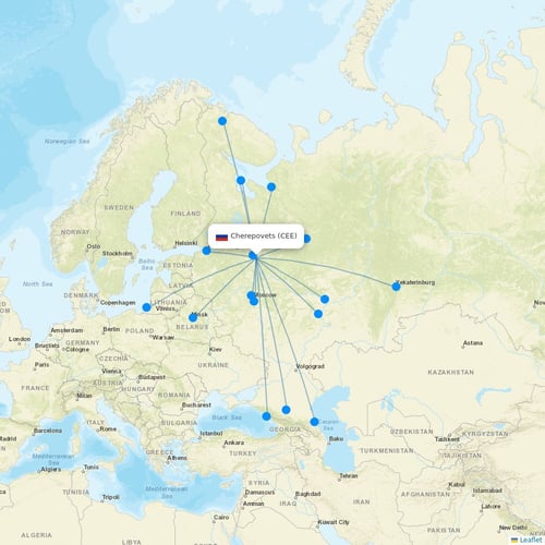 Map of Cherepovets
