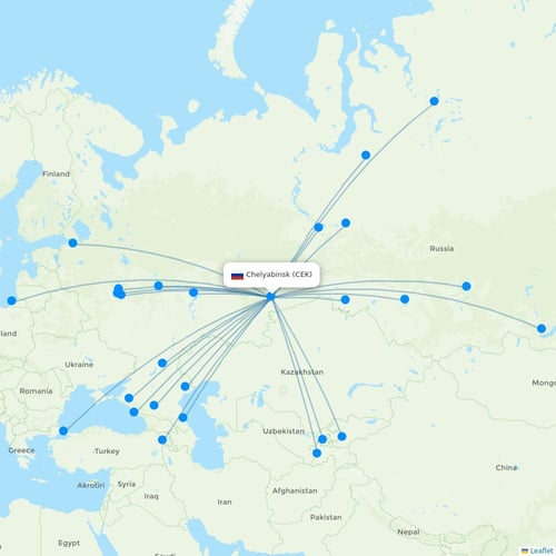 Map of Chelyabinsk