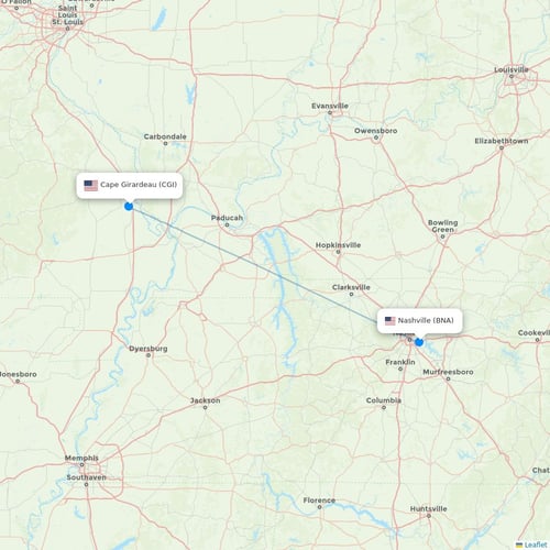 Map of Cape Girardeau