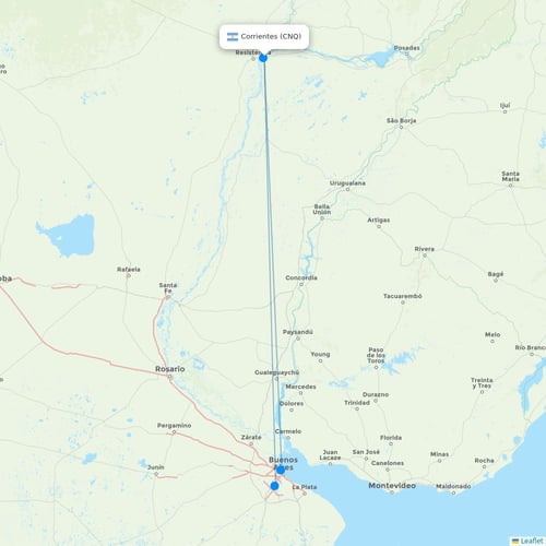 Map of Corrientes