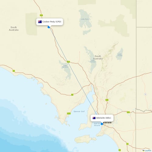 Map of Coober Pedy