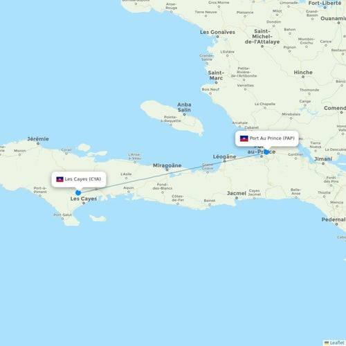 Map of Les Cayes