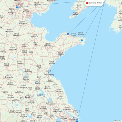 Map of Dandong