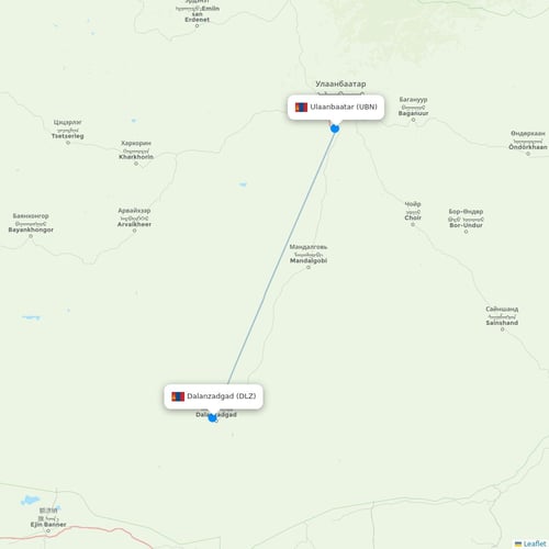 Map of Dalanzadgad