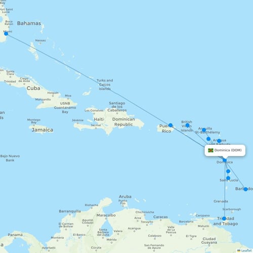 Map of Dominica