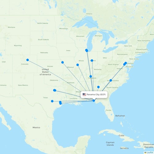 Map of Panama City