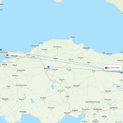 Map of Erzincan