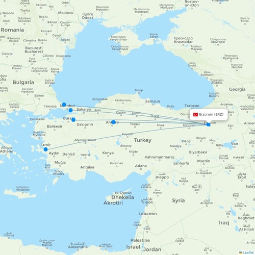 Map of Erzurum