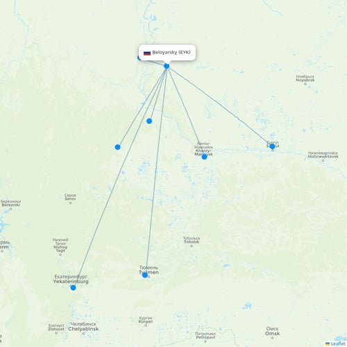 Map of Beloyarsky