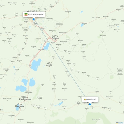 Map of Goba