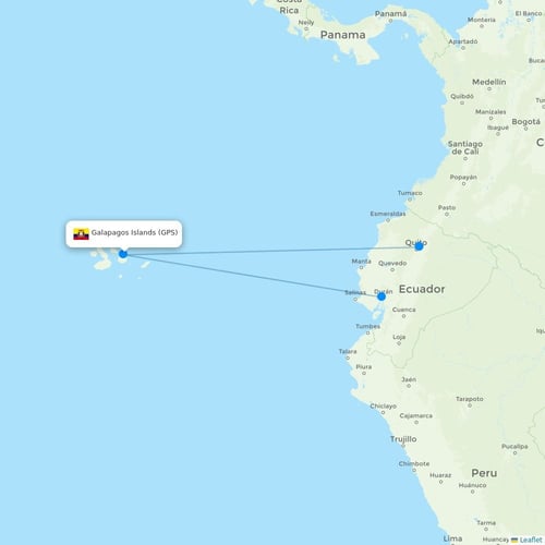 Map of Galapagos Islands
