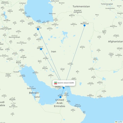 Map of Qeshm Island