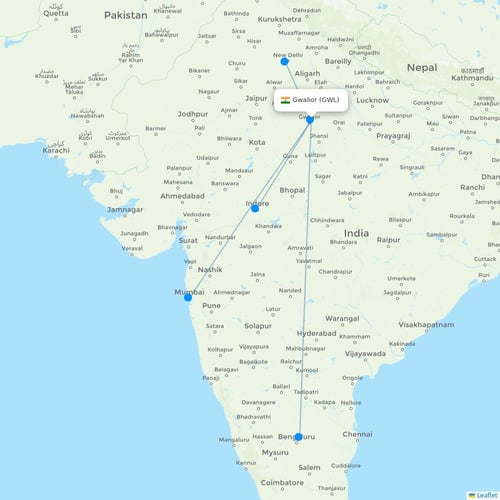 Map of Gwalior