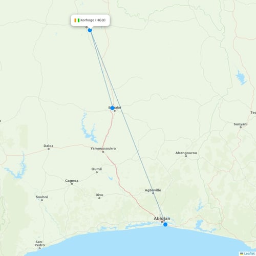 Map of Korhogo