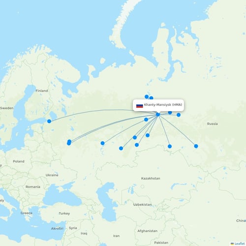 Map of Khanty-Mansiysk