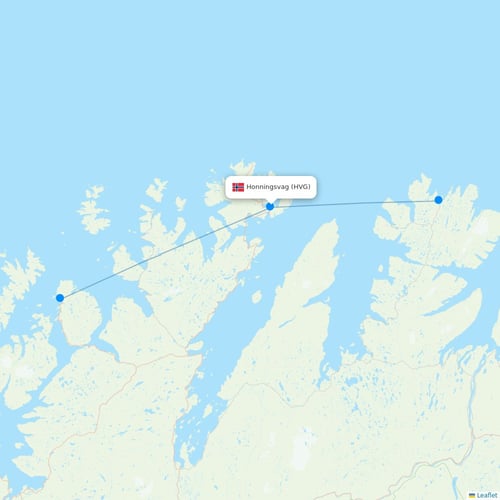 Map of Honningsvag