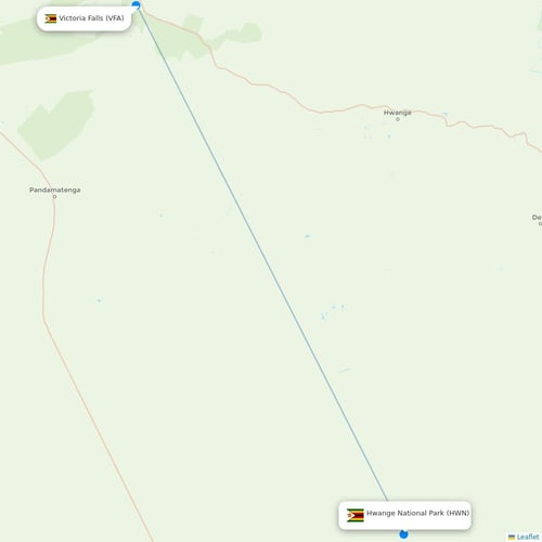 Map of Hwange National Park