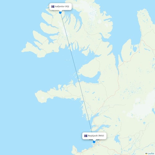 Map of Isafjordur