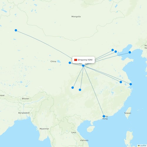 Map of Qingyang