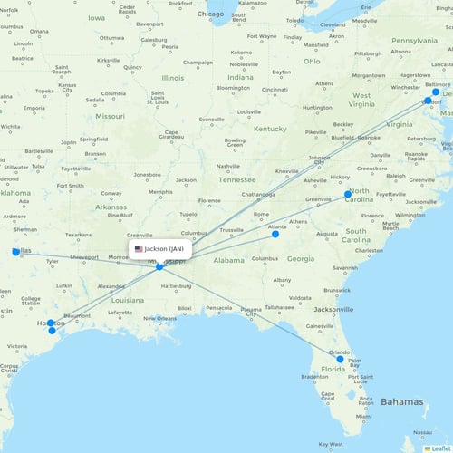 Map of Jackson