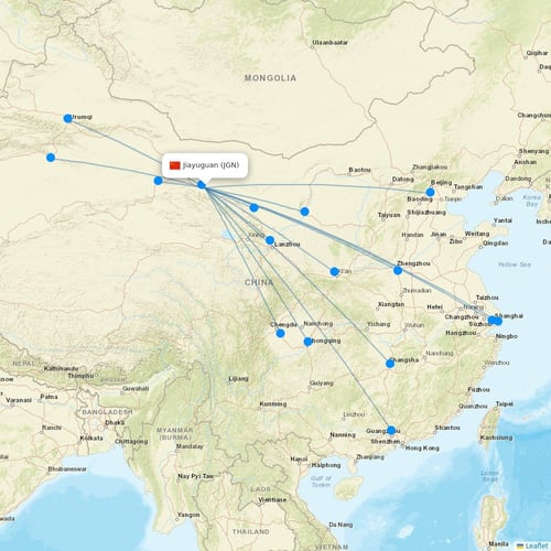 Map of Jiayuguan