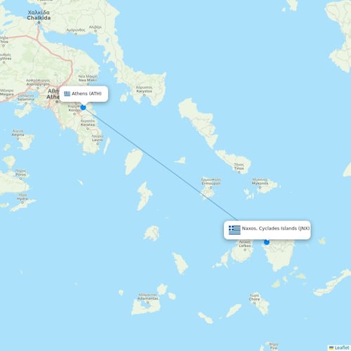 Map of Naxos, Cyclades Islands