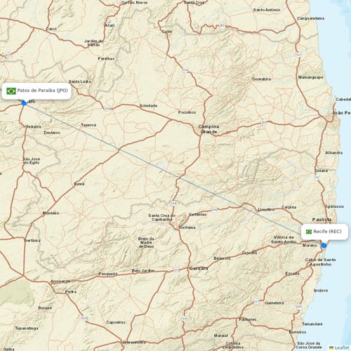 Map of Patos de Paraiba